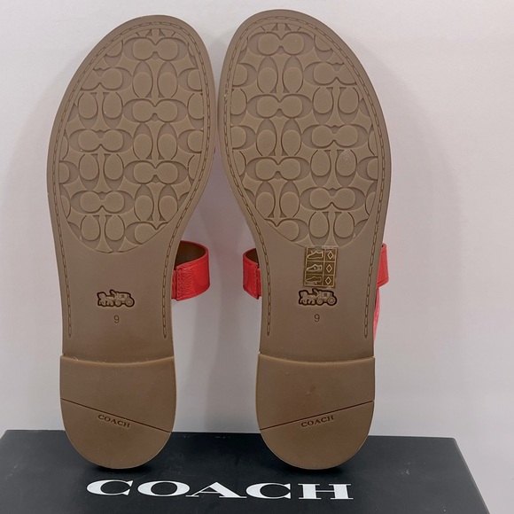 COACH, HARLAN SIG SANDALS, PINK LEMONADE, MULTI COLOR, SIZE US 9-B, EUR 39.5B - Picture 9 of 16